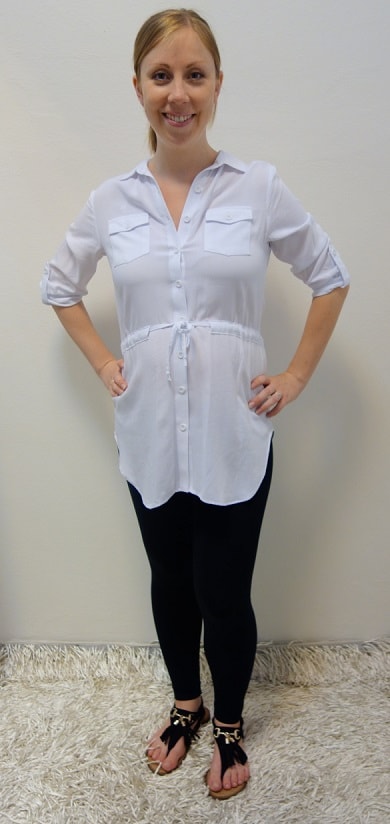 Těhotenské oblečení - těhotenské legíny s halenkou