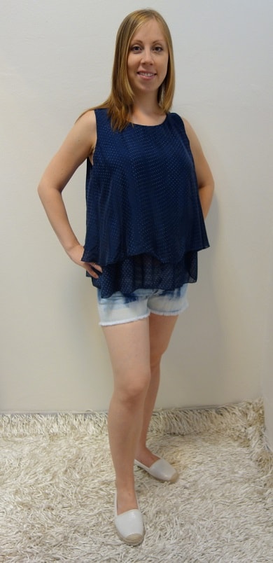 Těhotenské oblečení - těhotenské kraťase s halenkou