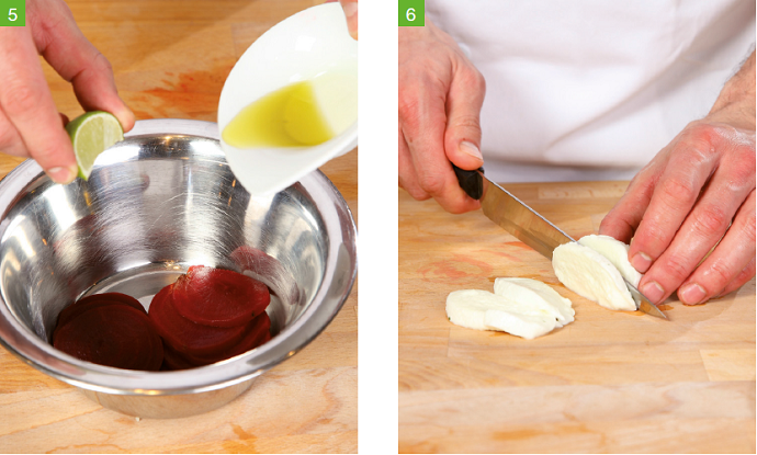 Salát z červené řepy s mozzarellou