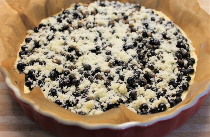 Kynutý borůvkový koláč