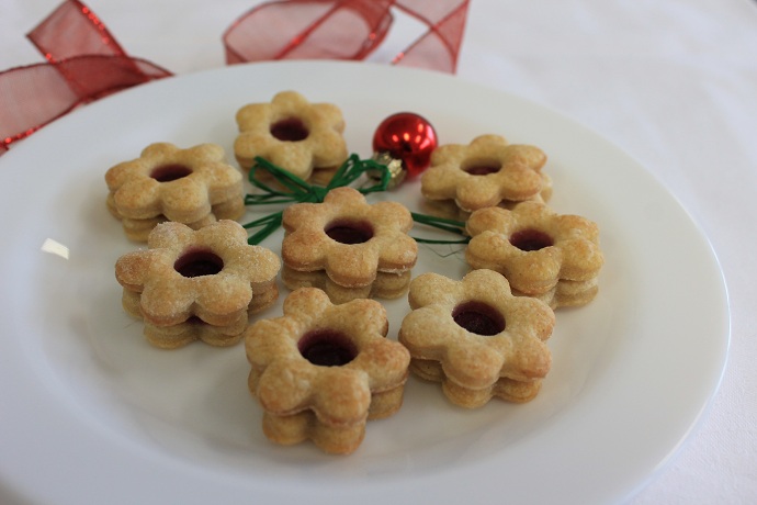 Linecké cukroví - kytičky