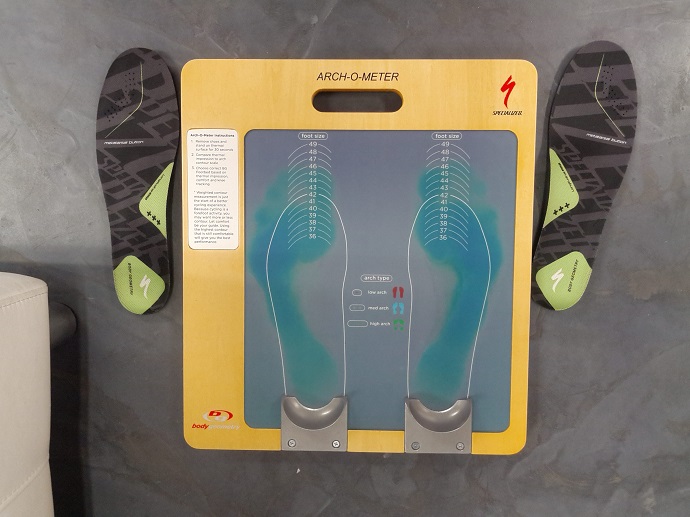 Měření klenby chodidla